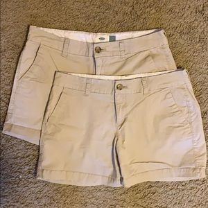 2 Pairs of Old Navy Khaki Shorts Bundle